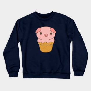 Kawaii Cute Ice Cream Pig T-Shirt Crewneck Sweatshirt